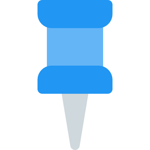 Push pin attachment push pin location icon