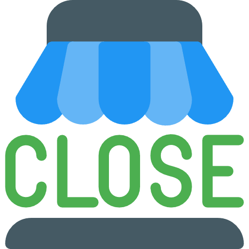 Close close store shop icon