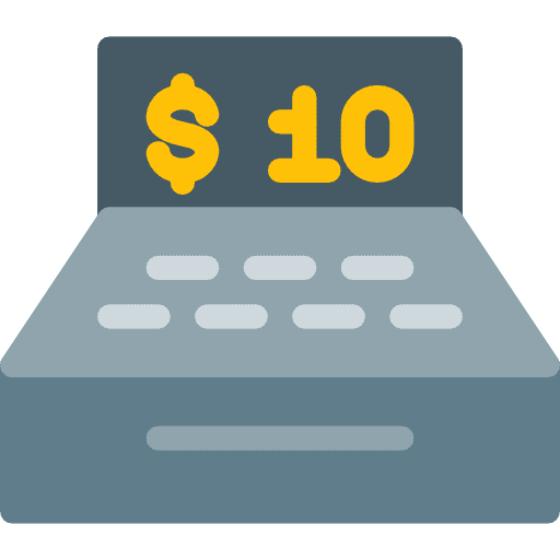 Cashier machine commerce and shopping money icon