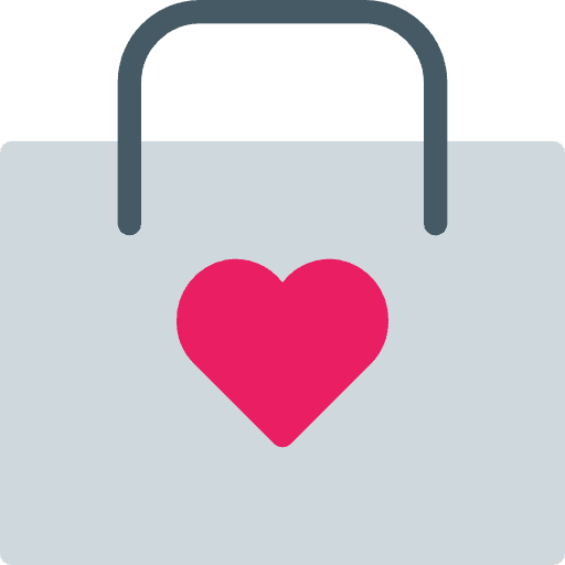 Shopping bag favorites favourites commerce icon
