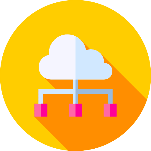 Cloud computing hosting network file icon