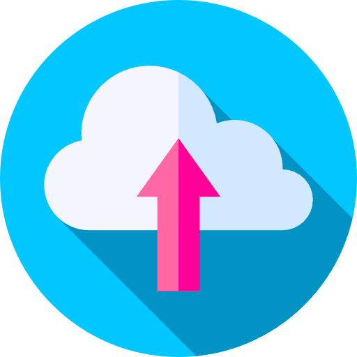 Cloud data storage cloud icon