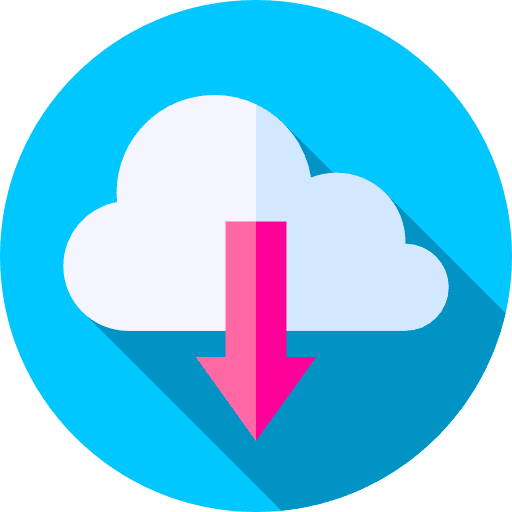Cloud upload multimedia storage icon