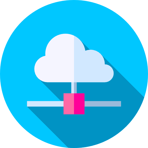 Cloud computing cloud data hosting network icon