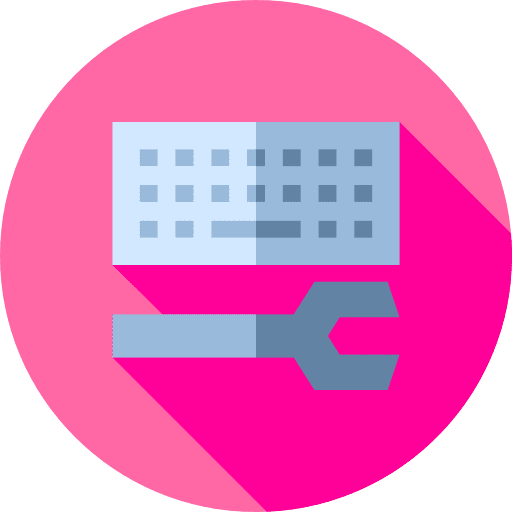 Configuration wrench laptop tools and utensils icon