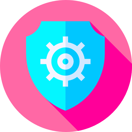 Antivirus seo and web shield security icon