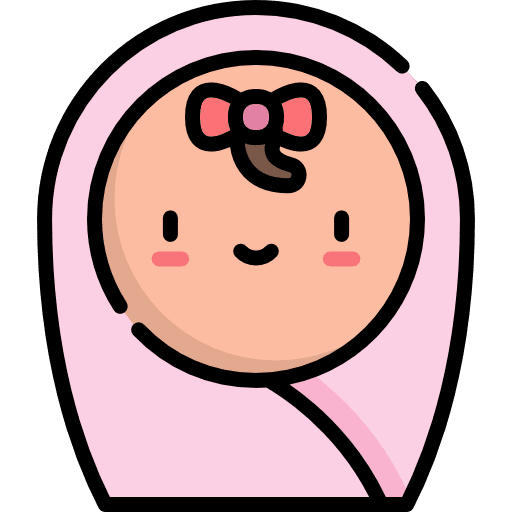 Baby child healthcare and medical baby boy icon