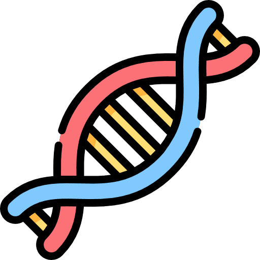 Dna science genetical deoxyribonucleic acid icon