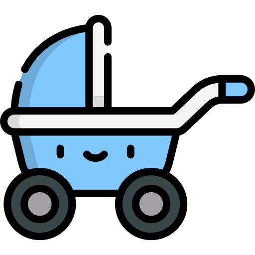 Stroller transportation childhood pushchair icon