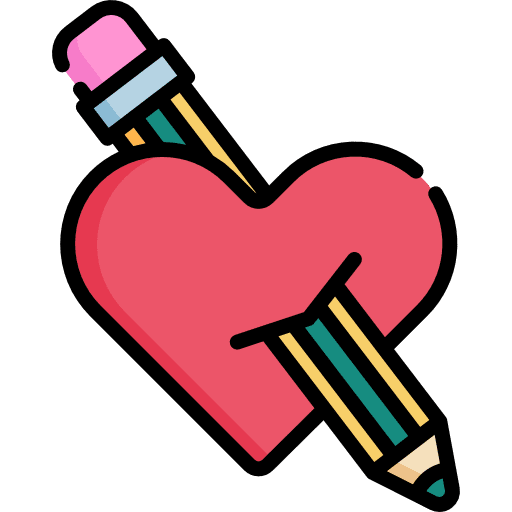 Heart art and design brush art icon