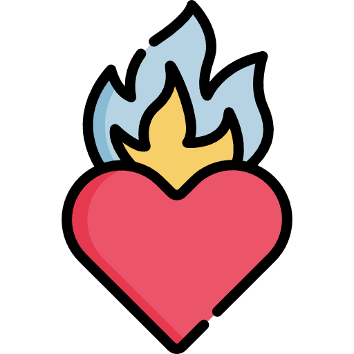 Heart love and romance heart shape lover icon