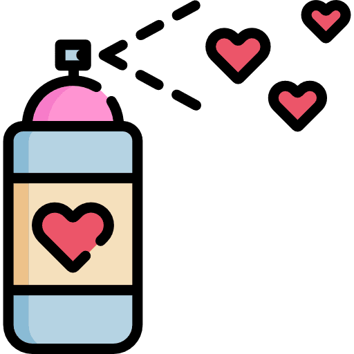 Spray spray love valentines day icon