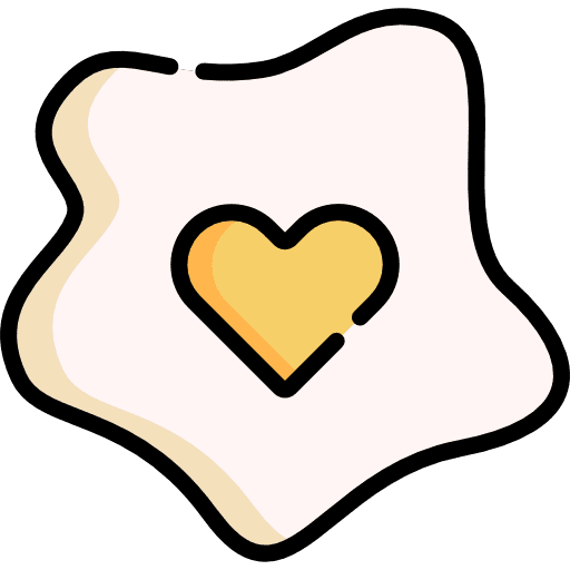 Egg food and restaurant heart candy icon