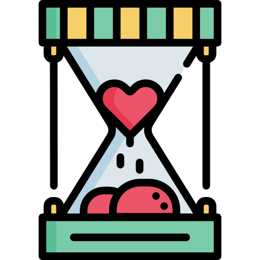 Hourglass heart hourglass love and romance icon