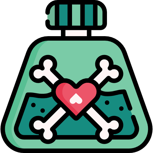 Poison valentines day romantic heart icon