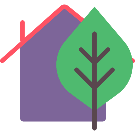 Eco home eco buildings real estate icon