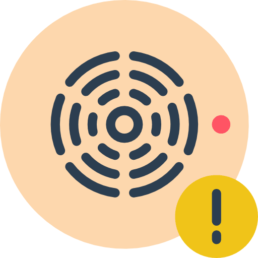 Fire alarm emergency alert caution icon