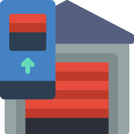 Garage storage remote furniture and household icon