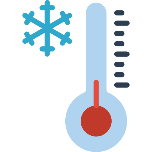 Temperature celsius fahrenheit thermometer icon