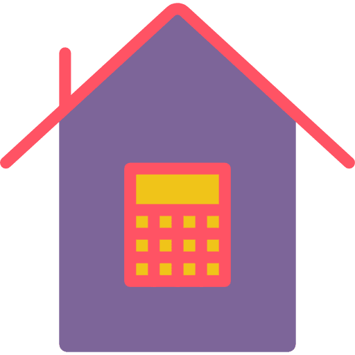 Home calculator buildings architecture and city icon