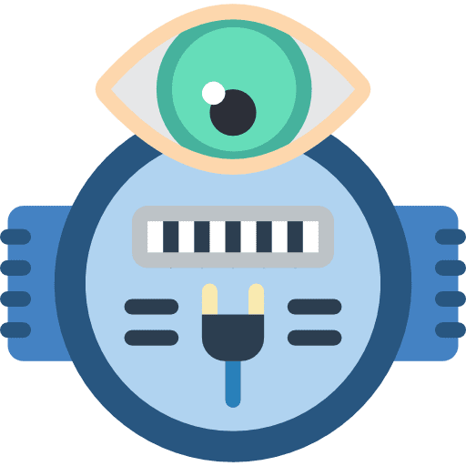 Meter architecture and city measuring power icon