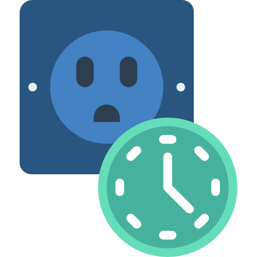 Plug socket technology timer icon