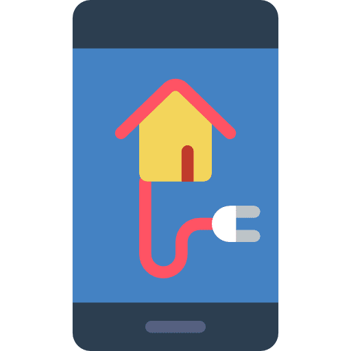 Smart home real estate smartphone electronics icon