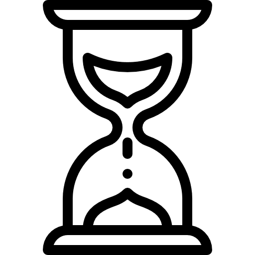 Hourglass tools and utensils waiting idle icon