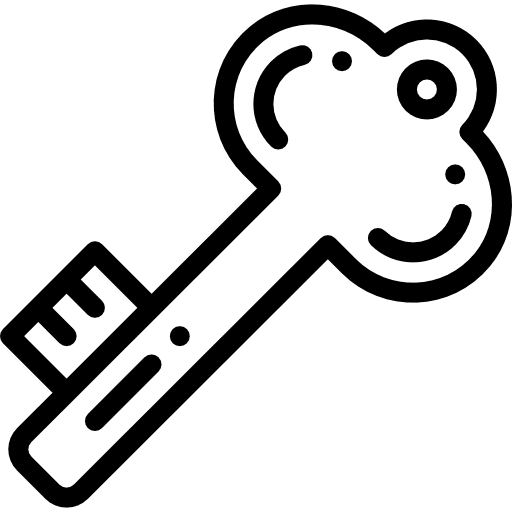 Key door key passkey tools and utensils icon