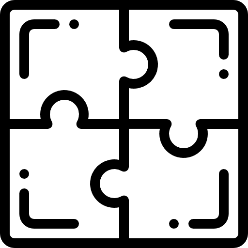 Puzzle gaming ui business and finance icon