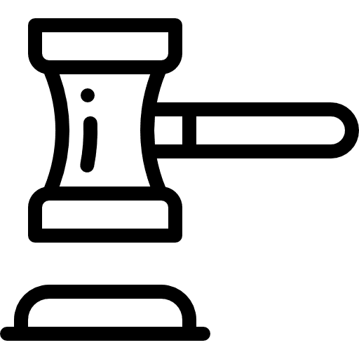 Auction law auction hammer icon