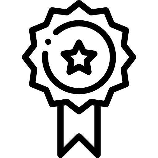 Medal certification quality sports and competition icon