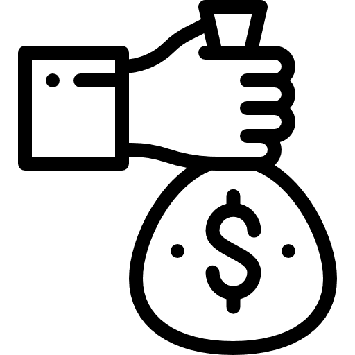 Money bag business banking dollar symbol icon