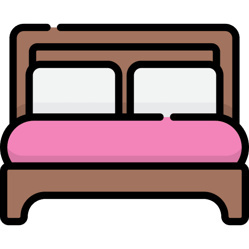 Double bed furniture and household buildings furniture icon