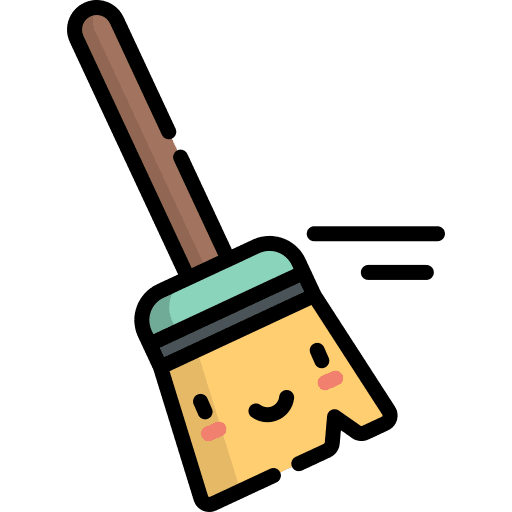 Broom sweeping clean miscellaneous icon
