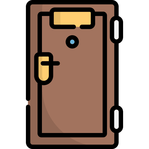 Door shipping and delivery door furniture and household icon