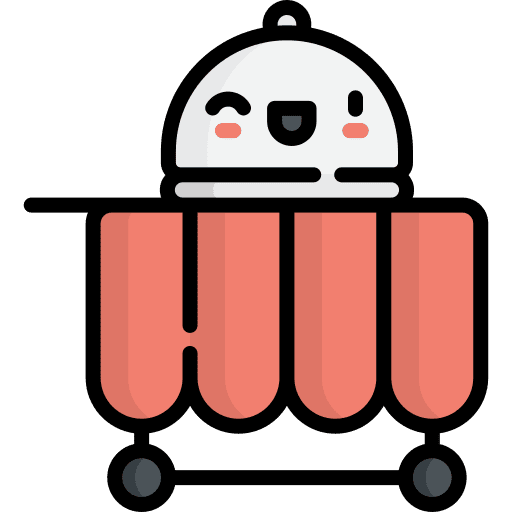 Food cart tray services cart icon