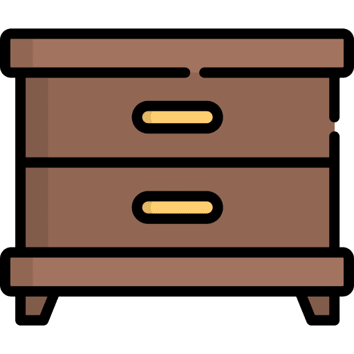 Nightstand furniture and household elegant nightstand icon