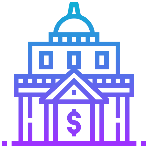 Bank building bank finance icon