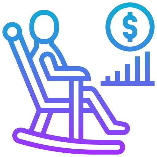 Retirement business and finance retirement stats icon