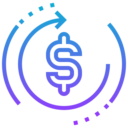 Return business and finance sign arrows icon