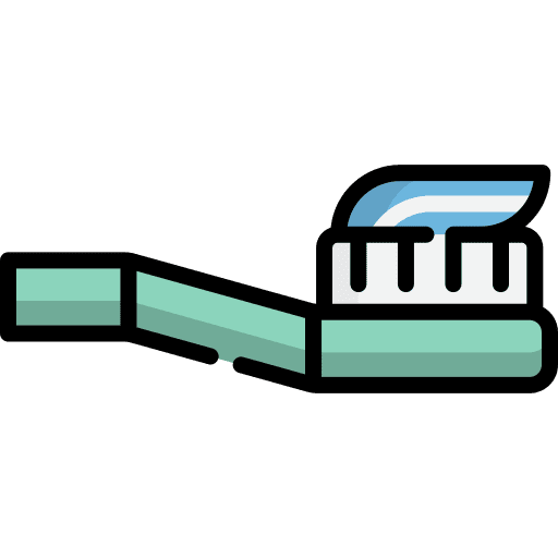 Toothbrush toothpaste dentist teeth icon
