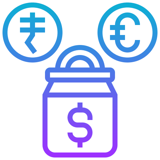 Currency coin security business icon