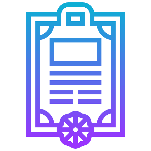 Diploma contract corporate certificate icon