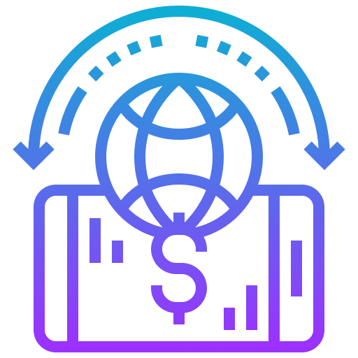 Investment business and finance arrows dollar symbol icon