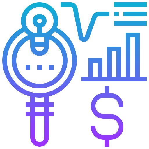 Investment pie chart profits percentage icon