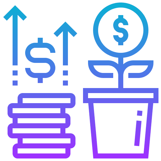 Wealth diagram business and finance arrow icon