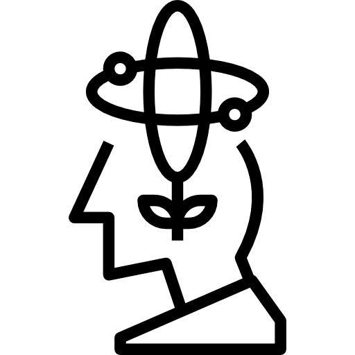 Brain process intelligence process user icon