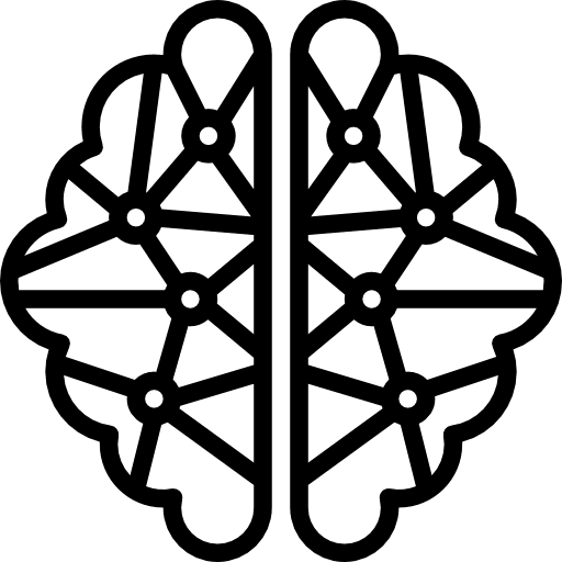 Human brain body part brainstorming design icon