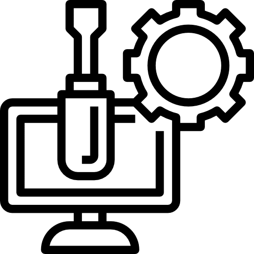 Business and finance search computer multimedia icon